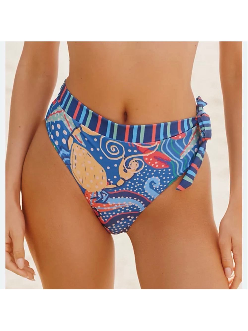 FARM RIO x ANTHROPOLOGIE Bikini BOTTOM Lobster Crab Colorful